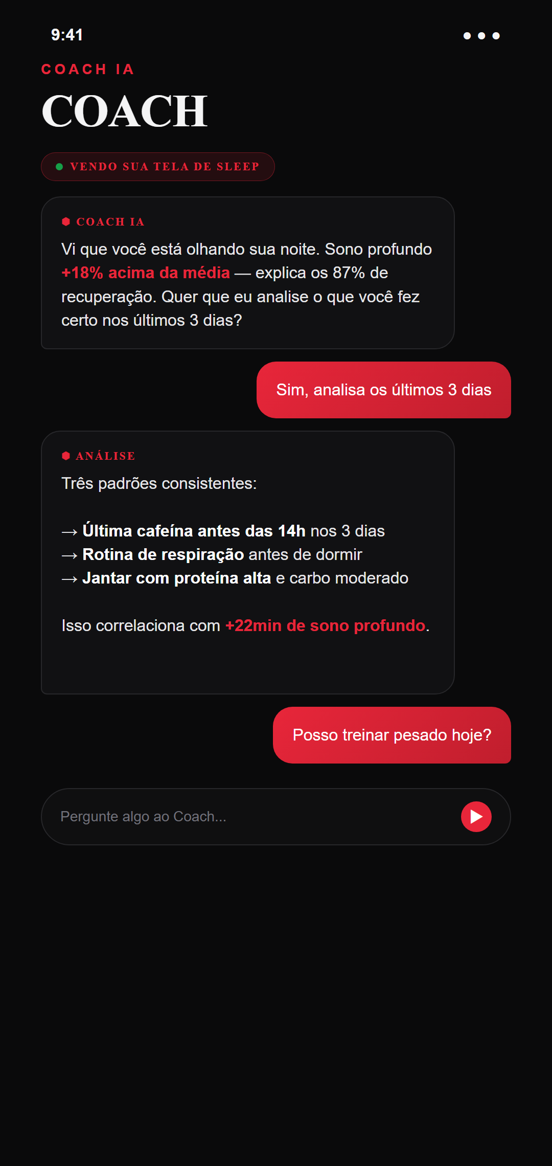 Coach IA — briefing diário personalizado